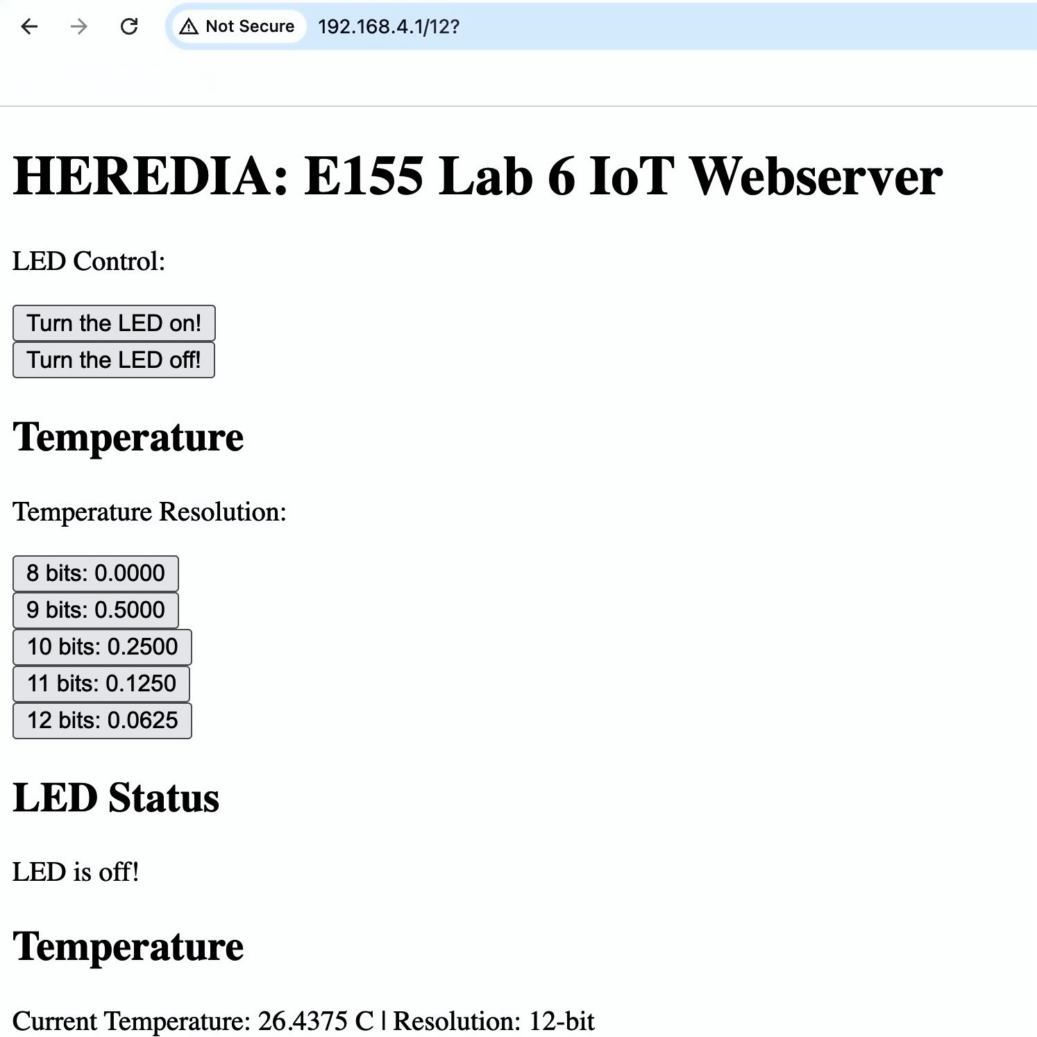 Lab 6 Breadboard Setup